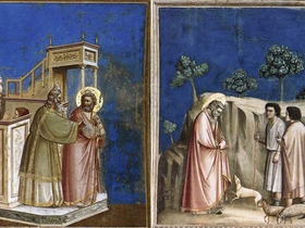 Giotto. Gioacchino scacciato dal tempio e tra i pastori