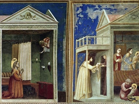 Giotto. La preghiera di Anna e la nascita della Vergine