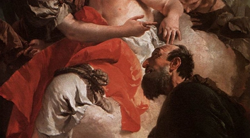 Tiepolo, Abramo prega davanti ai tre angeli