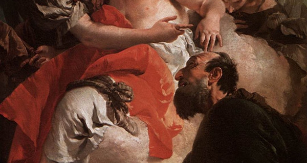 Tiepolo, Abramo prega davanti ai tre angeli