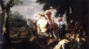 Giovanni Benedetto Castiglione, Isacco e Rebecca