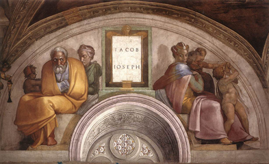 Michelangelo, Cappella Sistina, Giacobbe - Giuseppe