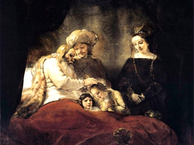 Harmenszoon van R. Rembrandt, Giacobbe benedice i figli di Giuseppe