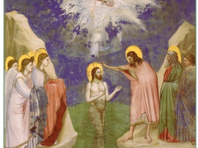 Giotto, Cappella degli Scrovegni, Il Battesimo di Gesù