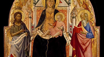 don Silvestro Gherarducci, Madonna in trono con san Giovanni Battista e san Paolo
