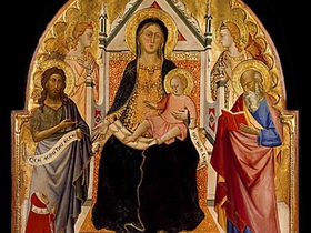 don Silvestro Gherarducci, Madonna in trono con san Giovanni Battista e san Paolo