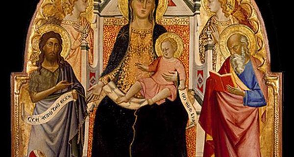 don Silvestro Gherarducci, Madonna in trono con san Giovanni Battista e san Paolo