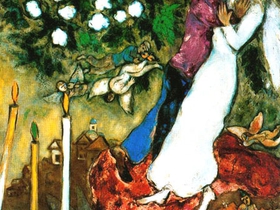 Chagall, Le tre candele, Collezione Privata