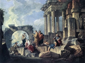 Giovanni P. Pannini, san Paolo prega sulle rovine