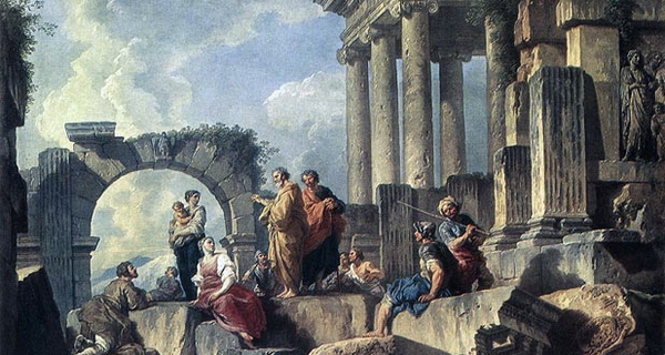 Giovanni P. Pannini, san Paolo prega sulle rovine