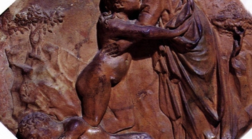 Rilievo in terra cotta dei Della Robbia, Dio crea Eva dalla costola di Adamo dormiente