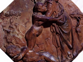 Rilievo in terra cotta dei Della Robbia, Dio crea Eva dalla costola di Adamo dormiente