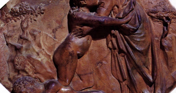 Rilievo in terra cotta dei Della Robbia, Dio crea Eva dalla costola di Adamo dormiente