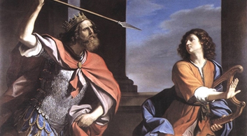 Guercino, Saul attacca Davide