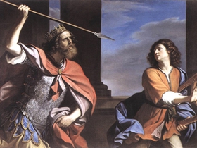 Guercino, Saul attacca Davide