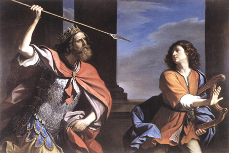Guercino, Saul attacca Davide