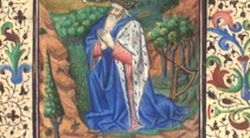 Libro delle Ore Francia c. 1460, Re Davide