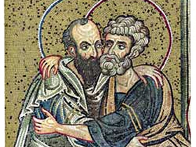 Mosaici di Monreale, Incontro di Pietro e Paolo