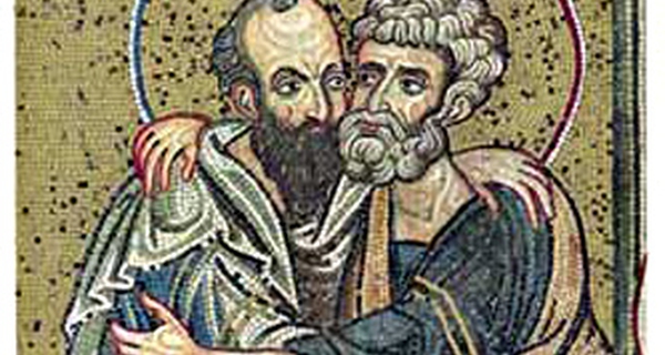 Mosaici di Monreale, Incontro di Pietro e Paolo
