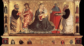 Benozzo Gozzoli, La Madonna con Giovanni il Battista, Pietro, Girolamo e Paolo