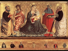 Benozzo Gozzoli, La Madonna con Giovanni il Battista, Pietro, Girolamo e Paolo
