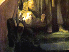 Rembrandt, La risurrezione di Lazzaro, particolare