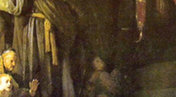 Rembrandt, La risurrezione di Lazzaro, particolare