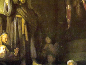 Rembrandt, La risurrezione di Lazzaro, particolare