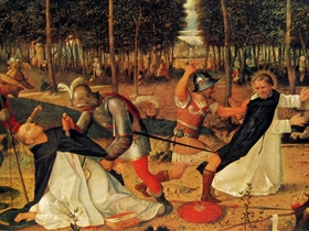 Giovanni Bellini, L’uccisione di San Pietro martire, 1509, Courtauld Institute di Londra