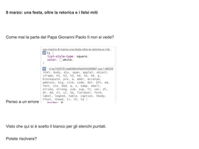 Ecco la pagina col mio Comunicato Stampa