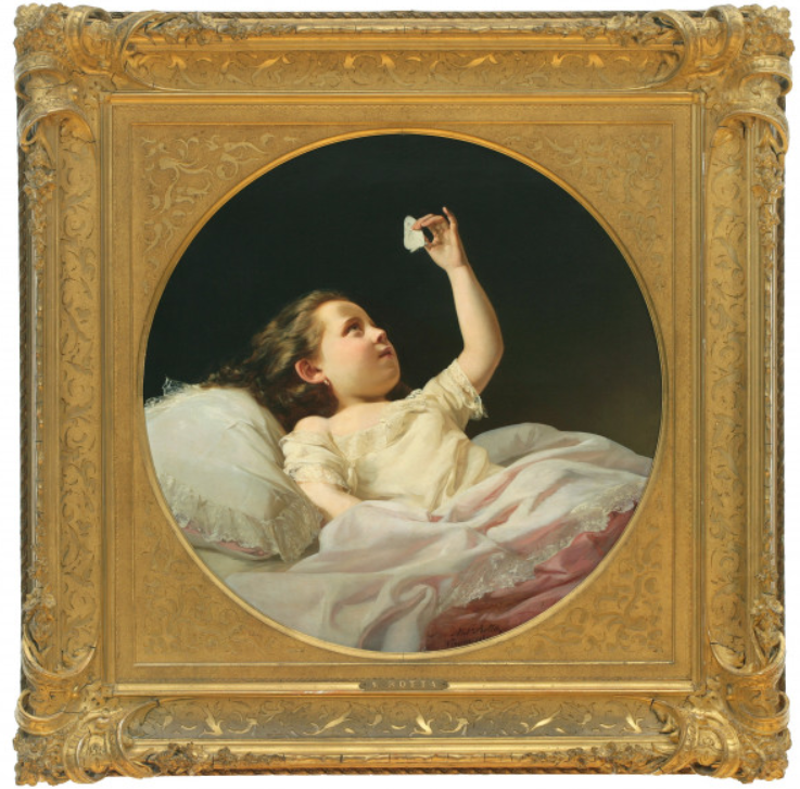 https://commons.wikimedia.org/wiki/File:Antonio_Rotta,_Bambina_in_culla_con_farfalla,_76x75,_Museo_Bottacin,_Musei_Civici_di_Padova.png